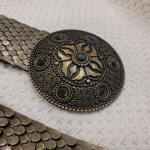 Metallic Bronze Scale Stretch Belt Fairycore Knightcore Castle Knight Queen